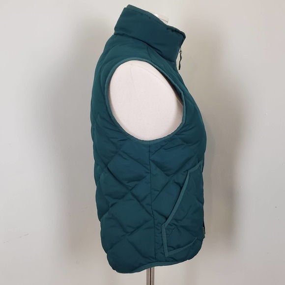 J. CREW | DOWN FEATHER QUILTED LIGHTWEIGHT PUFFER VEST FOREST GREEN WOMEN XS - Picture 5 of 16